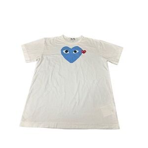 COMME des GARÇONS PLAY: White Heart T-Shirt Size: XXL